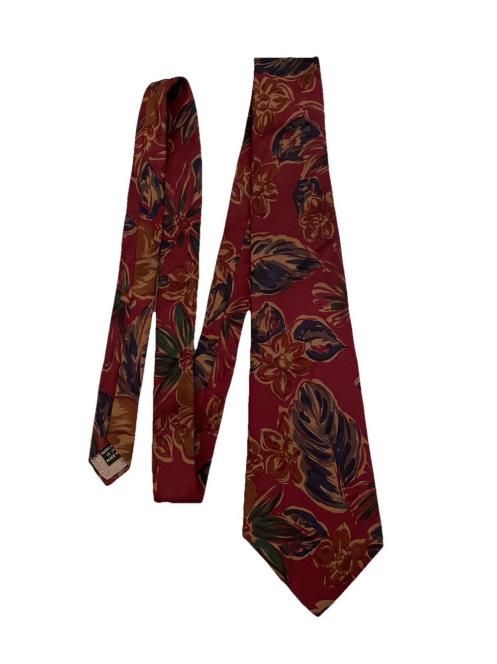 VTG Christian Dior Monsieur Men’s Silk Necktie Palm Leaves Floral Handmade USA